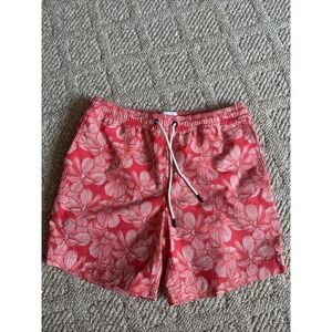 SWIMS Mens‎ Medusa Tropical Print SWIM TRUNK SHORT Size Medium Inseam 5" EUC